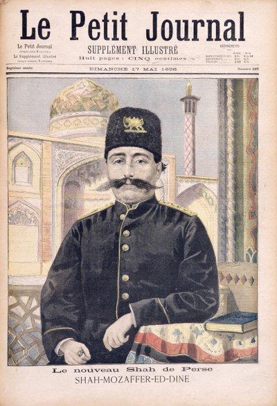 Portrait of Shah Mozzafer-ed-Din (1853-1907) illustration from 